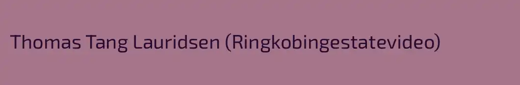 Thomas Tang Lauridsen (Ringkobingestatevideo)